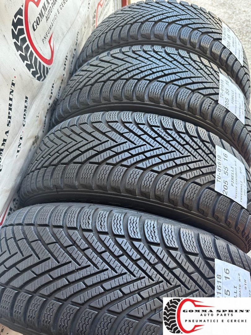 4 PNEUMATICI 205/55 R16 PIRELLI INVERNALI 90% - immagine 9