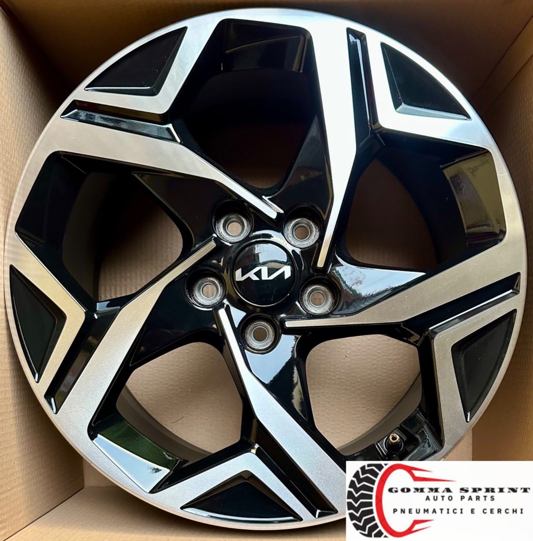4 CERCHI IN LEGA ORIGINALI RAGGIO 17 KIA SPORTAGE NEW NERO LUCIDO DIAMANTATO (PARI AL NUOVO) - immagine 9