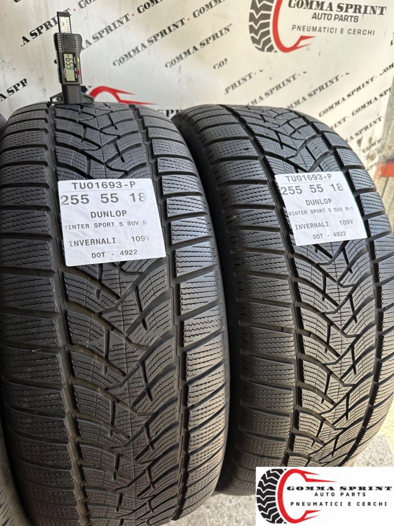 4 PNEUMATICI 235/60 255/55 R18 DUNLOP INVERNALI - immagine 9