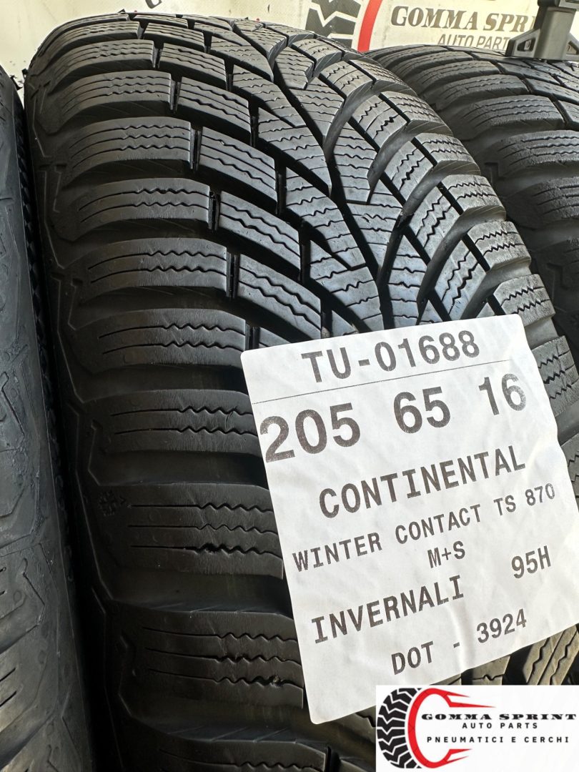 4 PNEUMATICI 205/65 R16 CONTINENTAL INVERNALI - immagine 9