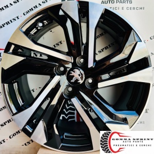4 CERCHI IN LEGA ORIGINALI RAGGIO 17 PEUGEOT 2008 NERO LUCIDO DIAMANTATO (PARI AL NUOVO)