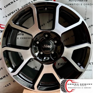 4 CERCHI IN LEGA ORIGINALI RAGGIO 17 JEEP RENEGADE NERO LUCIDO DIAMANTATO (PARI AL NUOVO)