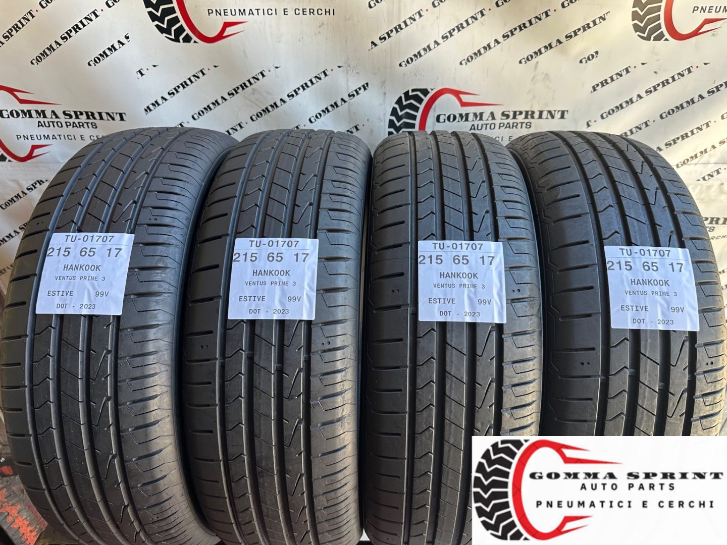 4 PNEUMATICI 215/65 R17 HANKOOK ESTIVE SEMINUOVE