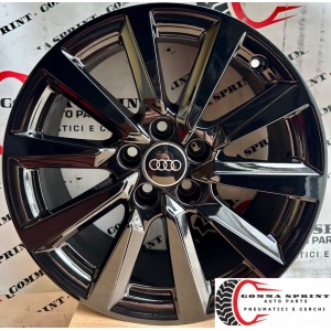 4 CERCHI IN LEGA ORIGINALI RAGGIO 16 AUDI A1 NEW NERO LUCIDO (PARI AL NUOVO)