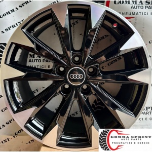 4 CERCHI IN LEGA ORIGINALI RAGGIO 18 AUDI Q3 SPORTBACK NERO LUCIDO DIAMANTATO (PARI AL NUOVO)