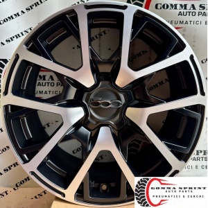 4 CERCHI IN LEGA ORIGINALI RAGGIO 18 FIAT 500X NERO OPACO DIAMANTATO (PARI AL NUOVO)