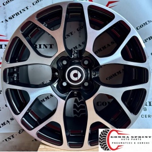 4 CERCHI IN LEGA ORIGINALI RAGGIO 16 SMART FORTWO 453 NERO LUCIDO DIAMANTATO (PARI AL NUOVO)