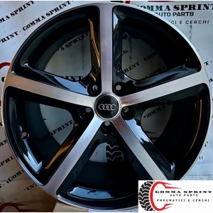 4 CERCHI IN LEGA ORIGINALI RAGGIO 19 AUDI A6 Q5 SQ5 S6 NERO LUCIDO DIAMANTATO (PARI AL NUOVO)
