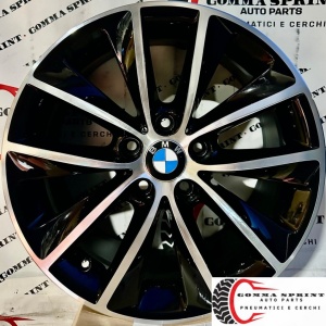 4 CERCHI IN LEGA ORIGINALI RAGGIO 18 BMW X3 X4 Z4 NERO LUCIDO DIAMANTATO (PARI AL NUOVO)