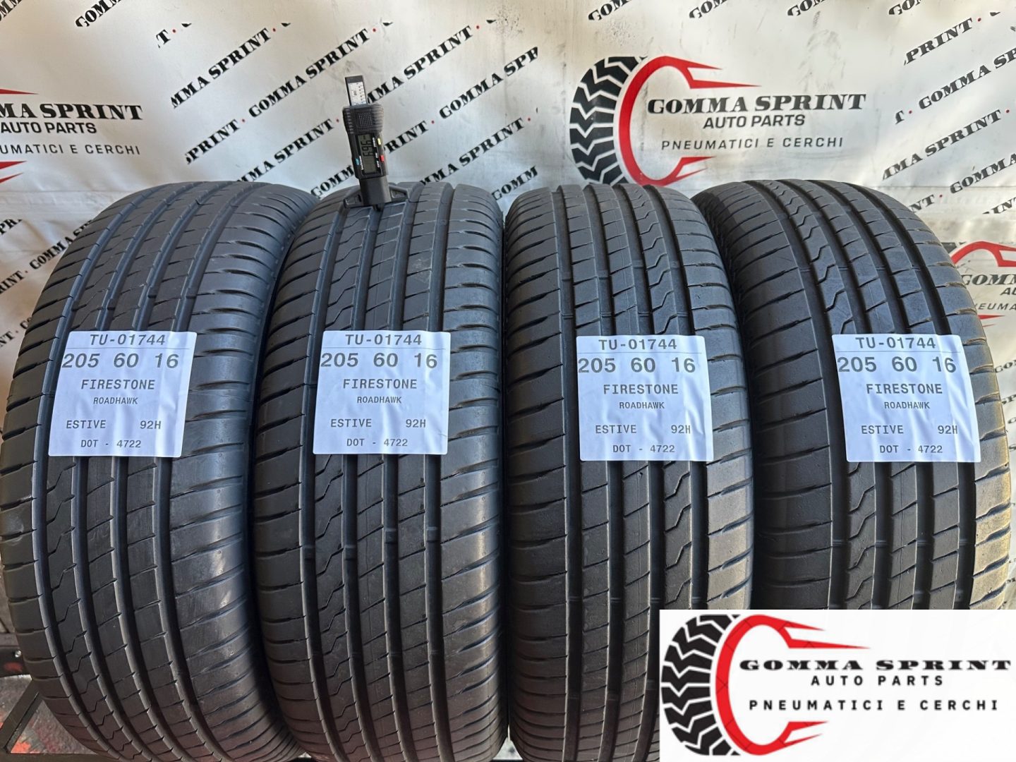 4 PNEUMATICI 205/60 R16 FIRESTONE ESTIVE