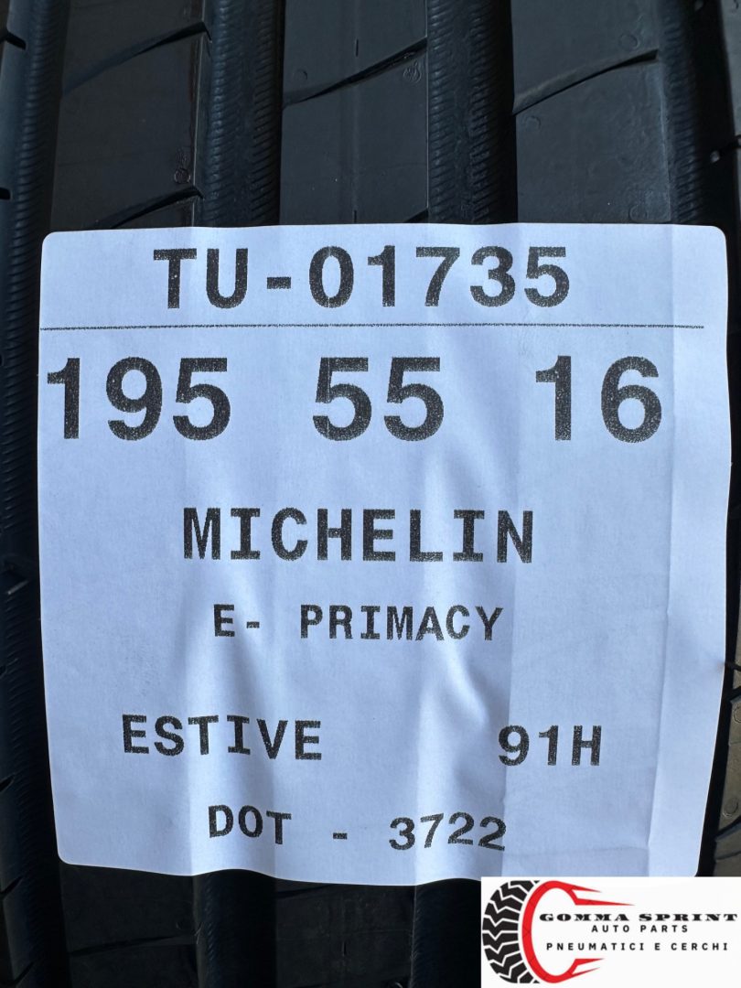4 PNEUMATICI 195/55 R16 MICHELIN ESTIVE SEMINUOVE - immagine 10