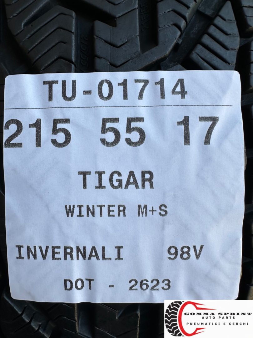 4 PNEUMATICI 215/55 R17 TIGAR INVERNALI 90% - immagine 11