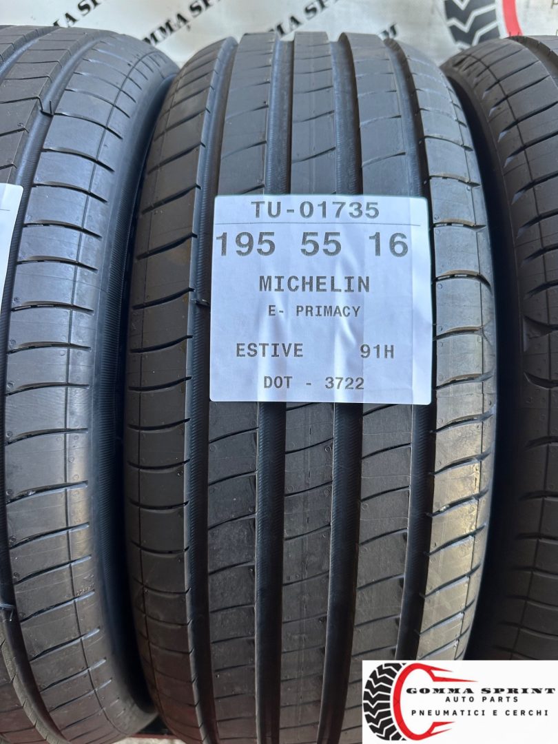 4 PNEUMATICI 195/55 R16 MICHELIN ESTIVE SEMINUOVE - immagine 2