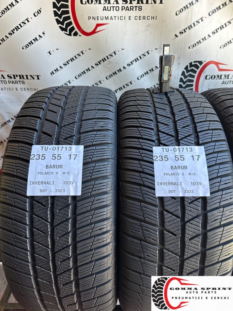 4 PNEUMATICI 235/55 R17 BARUM INVERNALI 75% - immagine 3