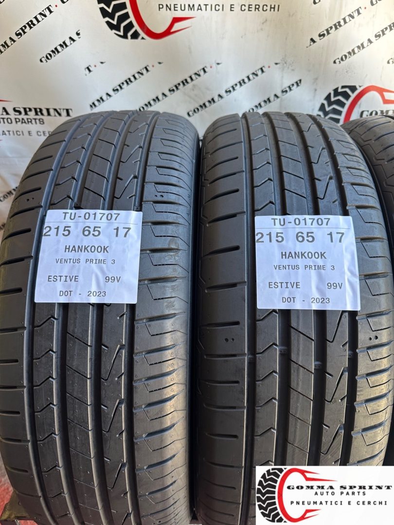 4 PNEUMATICI 215/65 R17 HANKOOK ESTIVE SEMINUOVE - immagine 3