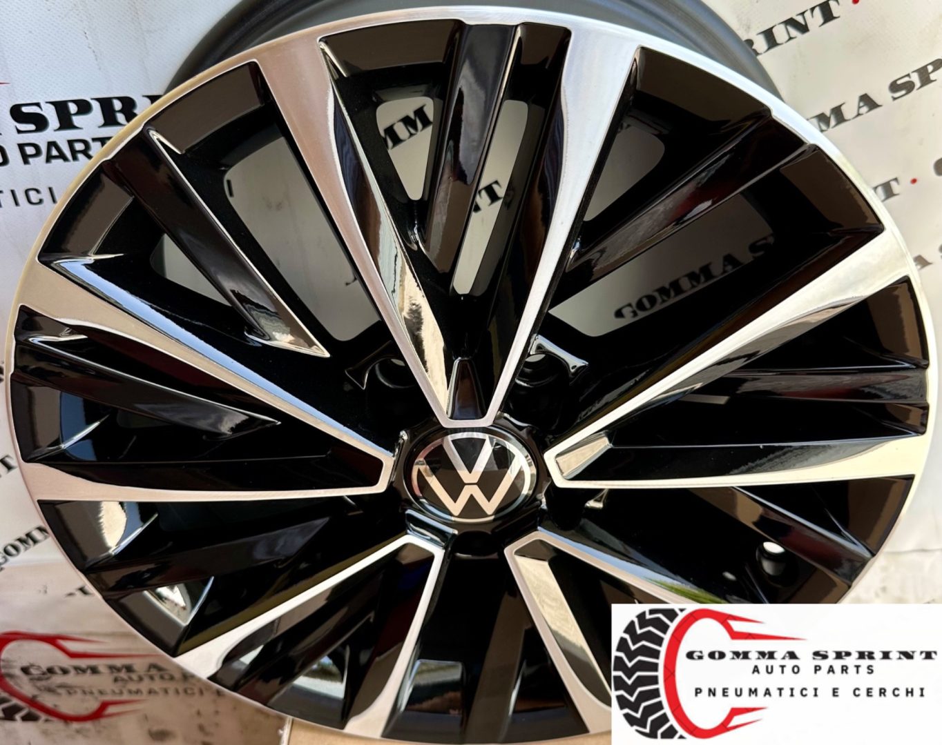 4 CERCHI IN LEGA ORIGINALI RAGGIO 16 VOLKSWAGEN T-ROC TAOS GOLF 5-6-7 NERO LUCIDO DIAMANTATO (PARI AL NUOVO) - immagine 3