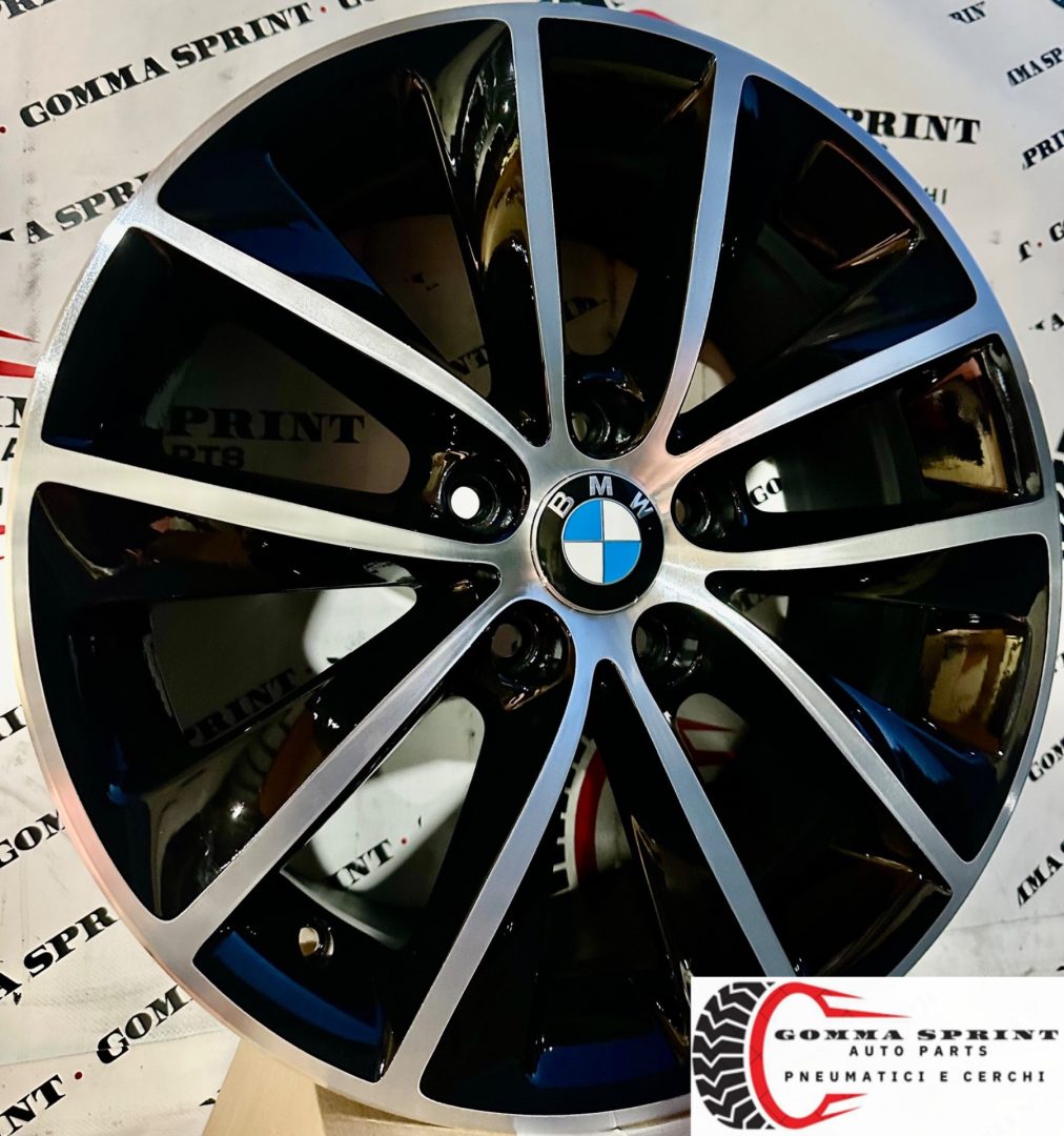 4 CERCHI IN LEGA ORIGINALI RAGGIO 18 BMW X3 X4 Z4 NERO LUCIDO DIAMANTATO (PARI AL NUOVO) - immagine 3