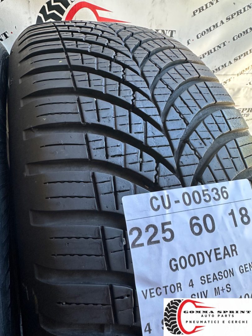 2 PNEUMATICI 225/60 R18 GOODYEAR 4 STAGIONI 90% - immagine 3