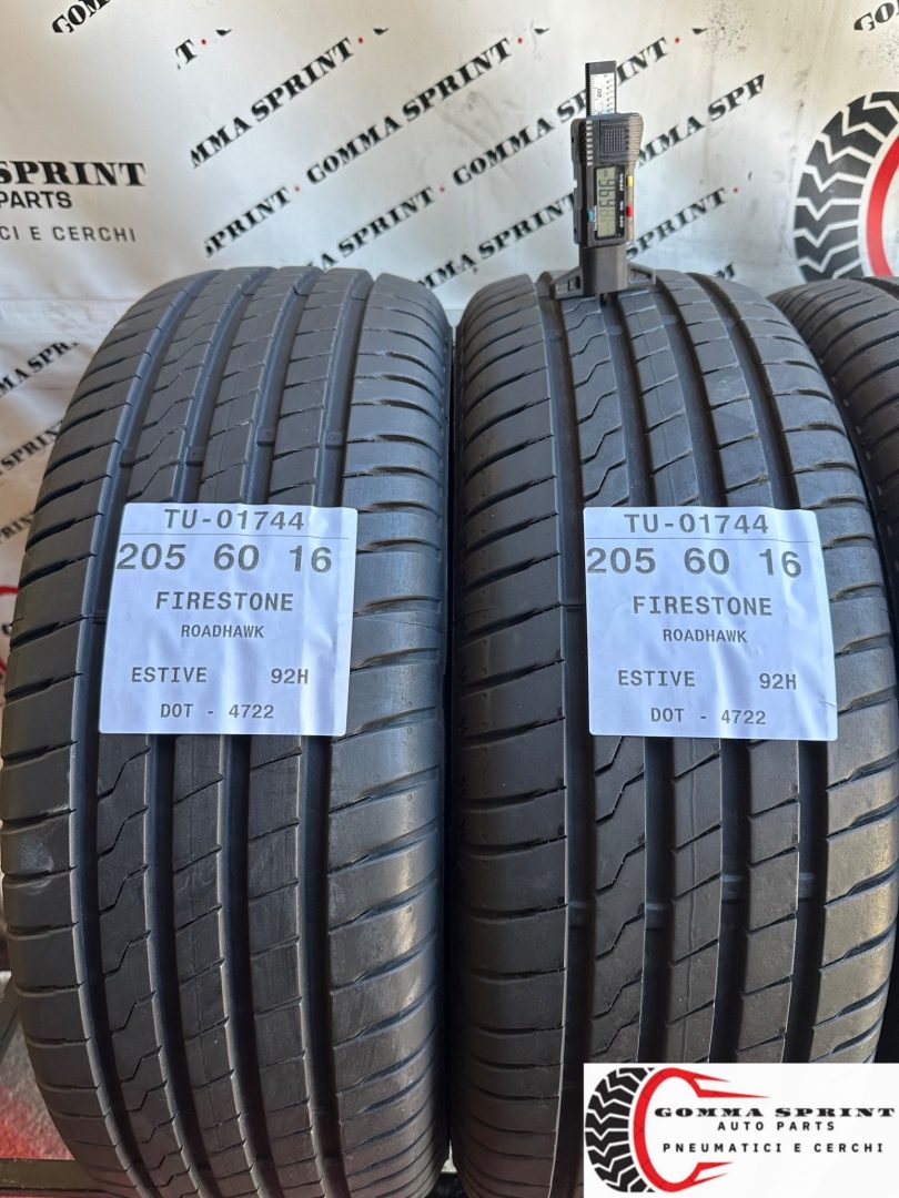 4 PNEUMATICI 205/60 R16 FIRESTONE ESTIVE - immagine 3
