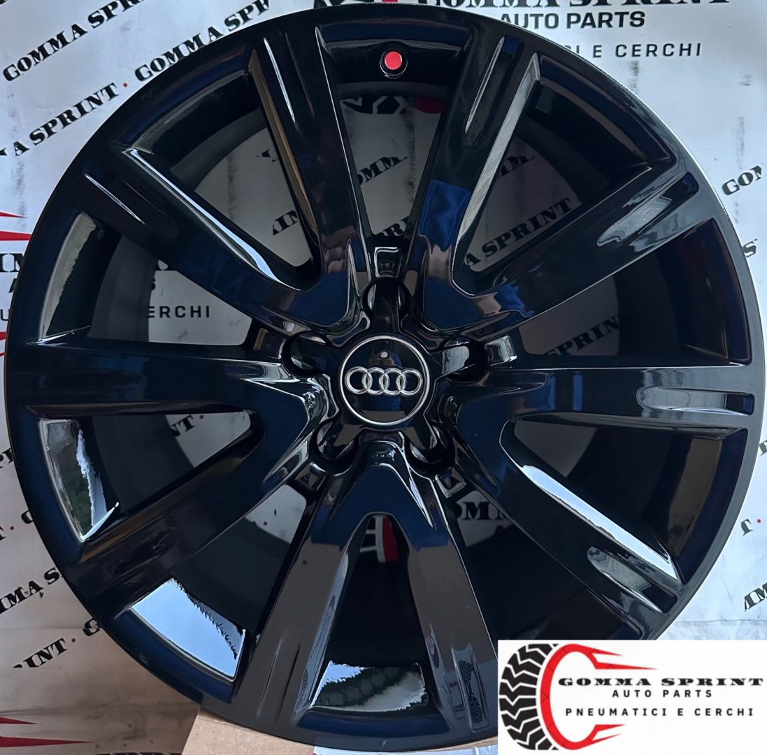 4 CERCHI IN LEGA ORIGINALI RAGGIO 18 AUDI A6 A4 Q5 NERO LUCIDO (PARI AL NUOVO) - immagine 4