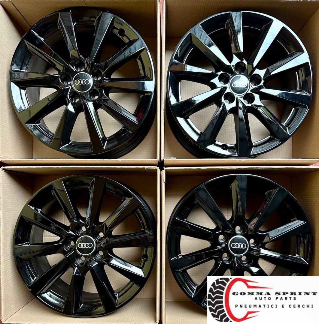 4 CERCHI IN LEGA ORIGINALI RAGGIO 16 AUDI A1 NEW NERO LUCIDO (PARI AL NUOVO) - immagine 5