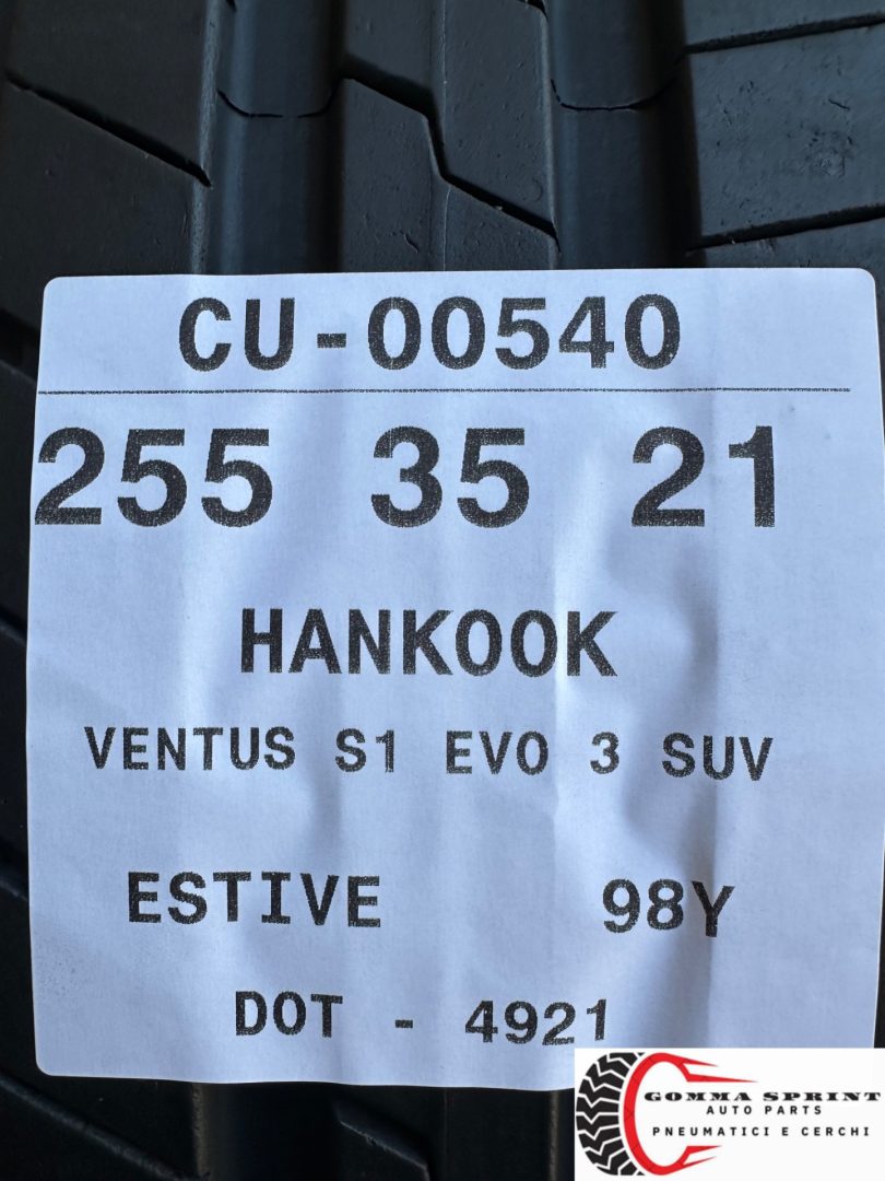 2 PNEUMATICI 255/35 R21 HANKOOK ESTIVE SEMINUOVE - immagine 5