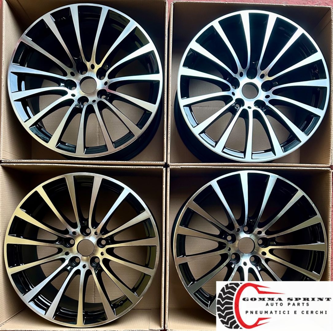 4 CERCHI IN LEGA ORIGINALI RAGGIO 18 BMW SERIE 5 NERO LUCIDO DIAMANTATO (PARI AL NUOVO) - immagine 6