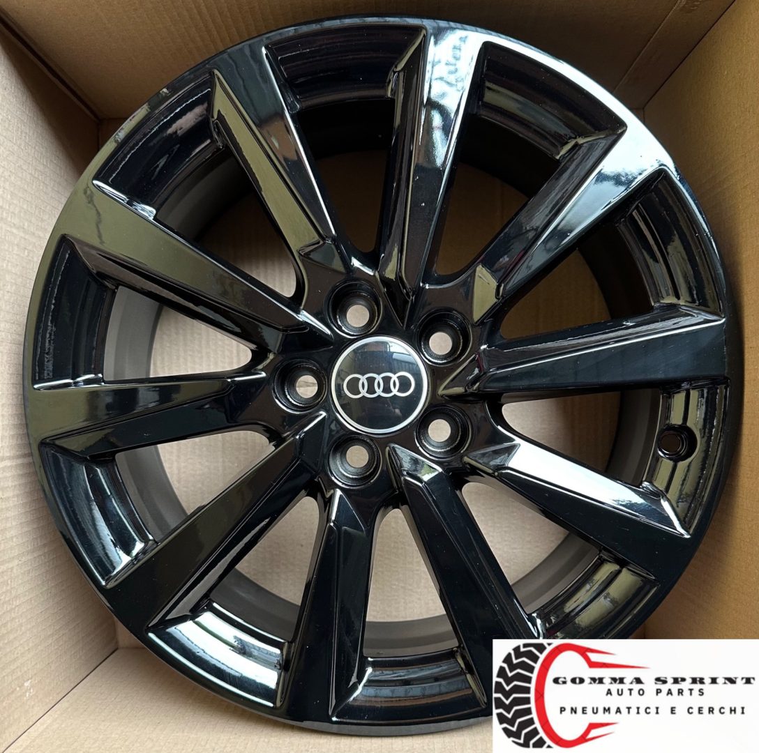 4 CERCHI IN LEGA ORIGINALI RAGGIO 16 AUDI A1 NEW NERO LUCIDO (PARI AL NUOVO) - immagine 6
