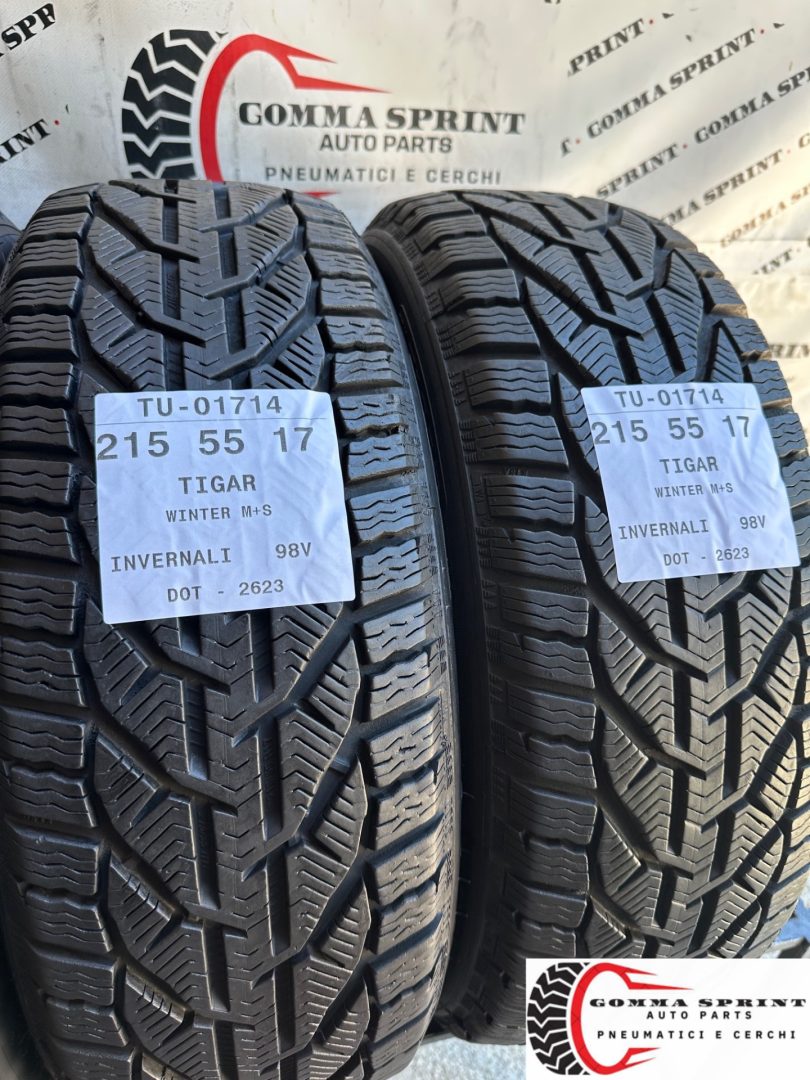 4 PNEUMATICI 215/55 R17 TIGAR INVERNALI 90% - immagine 7