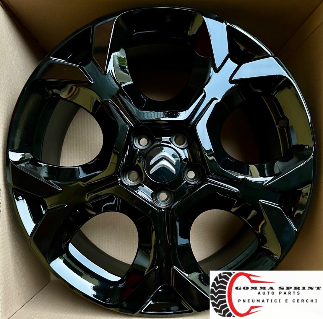 4 CERCHI IN LEGA RAGGIO 18 CITROEN C5 AIRCROSS NERO LUCIDO (PARI AL NUOVO) - immagine 8