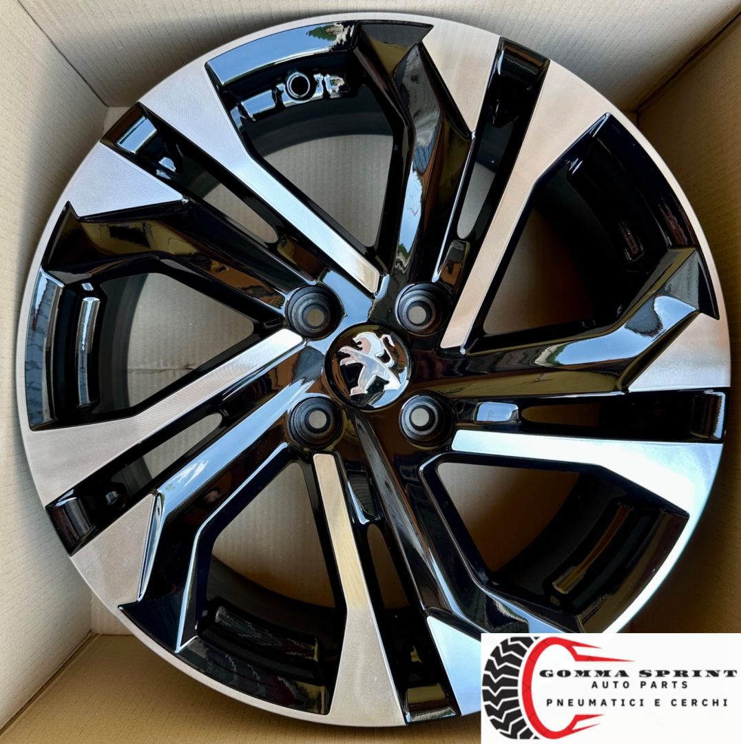 4 CERCHI IN LEGA ORIGINALI RAGGIO 17 PEUGEOT 2008 NERO LUCIDO DIAMANTATO (PARI AL NUOVO) - immagine 8