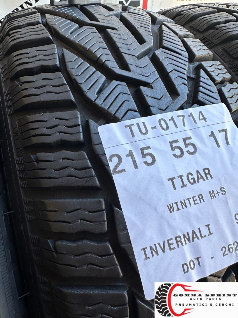 4 PNEUMATICI 215/55 R17 TIGAR INVERNALI 90% - immagine 8