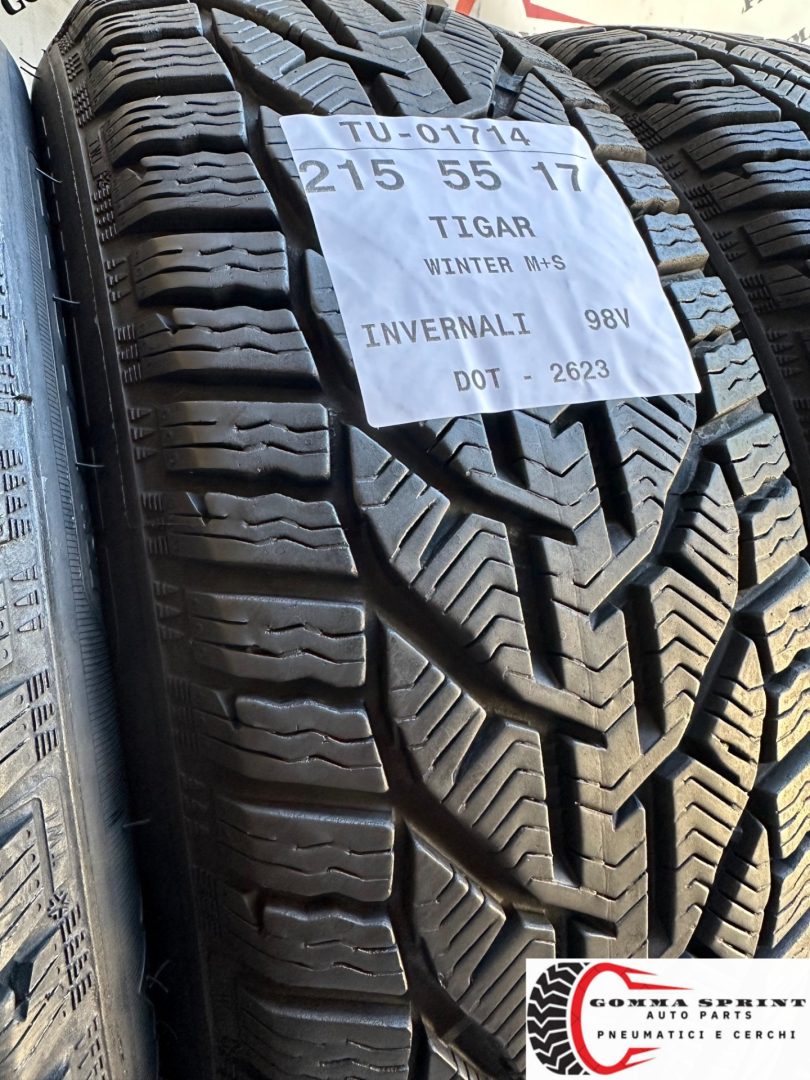 4 PNEUMATICI 215/55 R17 TIGAR INVERNALI 90% - immagine 9