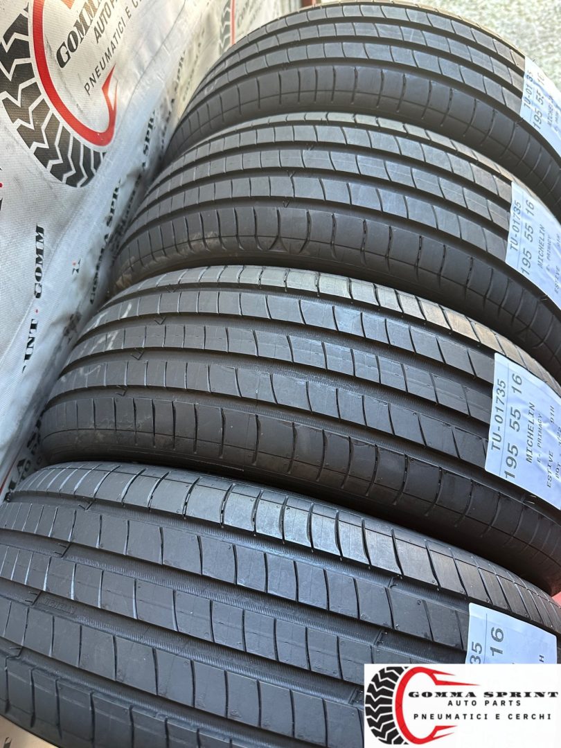 4 PNEUMATICI 195/55 R16 MICHELIN ESTIVE SEMINUOVE - immagine 9